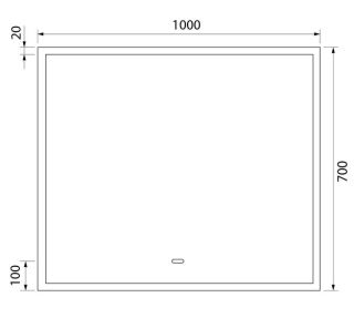 Зеркало с подсветкой IDDIS Slide SLI1000i98 100см чёрный